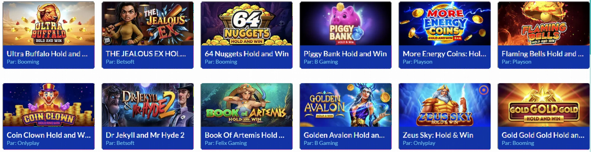 Jeux d'arcade et vidéo poker sur Lucky Treasure Casino