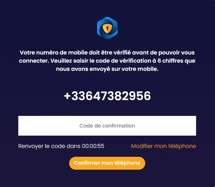 Formulaire d'inscription Lucky Treasure – étape 3 : date de naissance